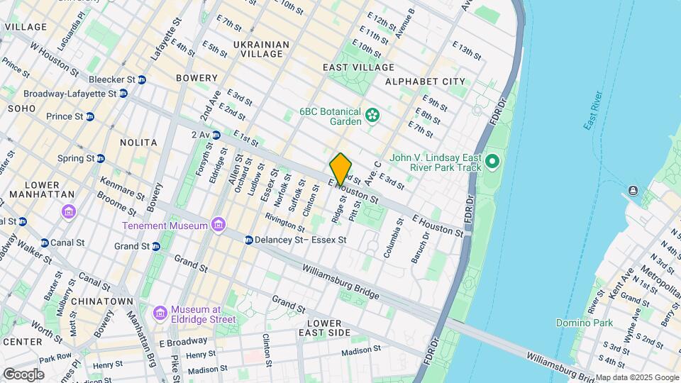 331 E Houston St Mapa y Detalles de la Ubicación