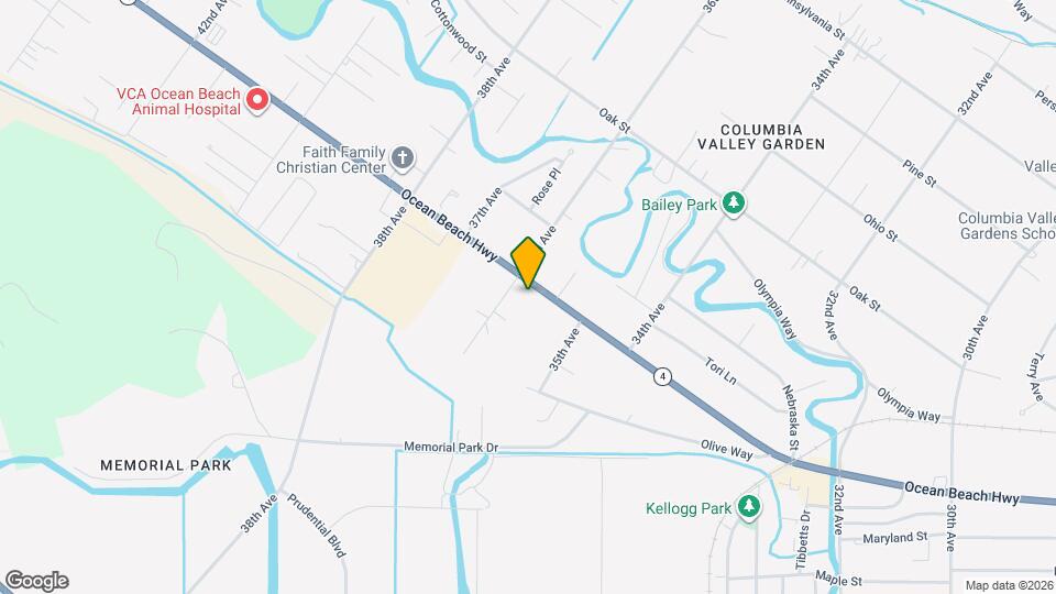 3537 Ocean Beach Hwy Map and Location Details