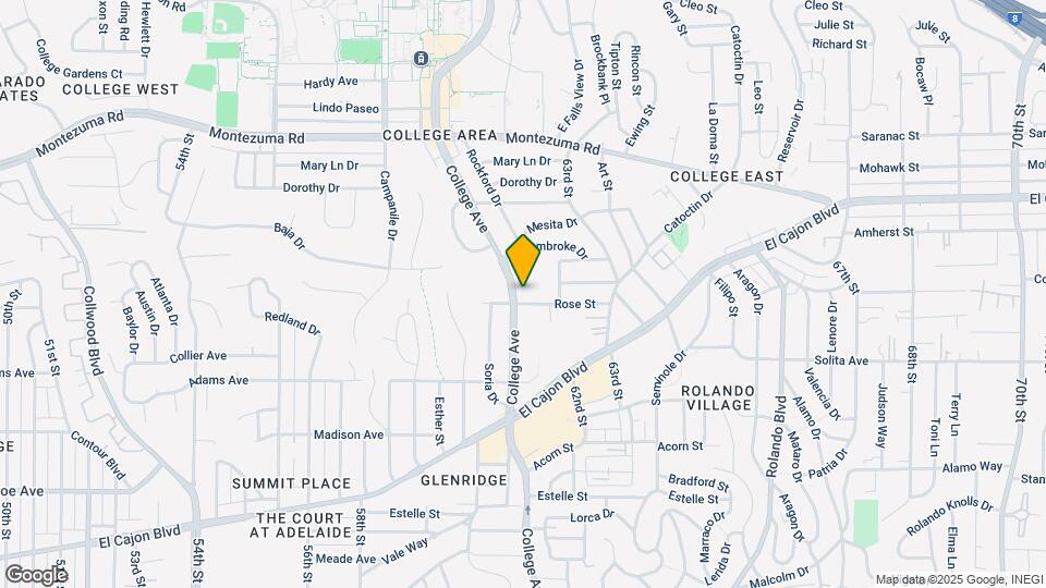 College Ave Apartment Map and Location Details