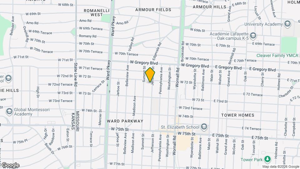 7208 Jefferson St Map and Location Details
