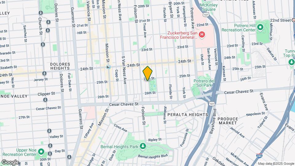 1226-1228 Treat Ave Mapa y Detalles de la Ubicación