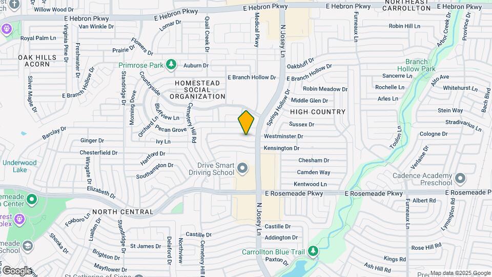 3846 Westminster Dr Map and Location Details