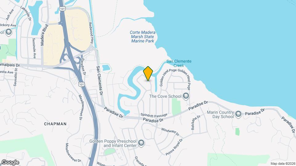 98 Golden Hind Psge Map and Location Details