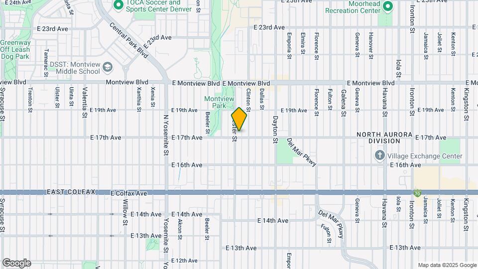 9407 E 17th Ave Map and Location Details