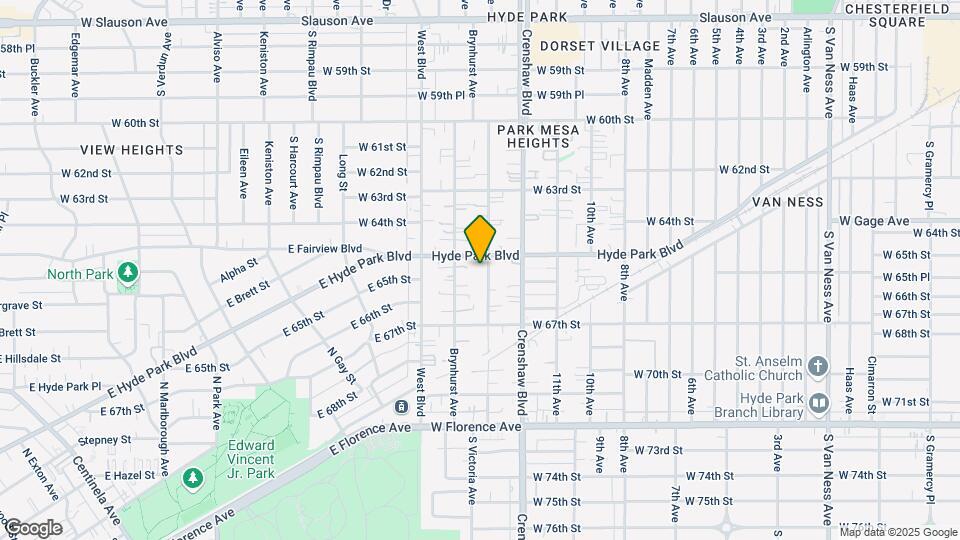6515 S Victoria Ave Map and Location Details