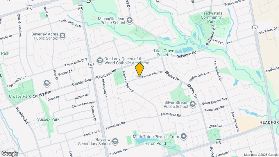 25 Grover Hill Ave Map and Location Details