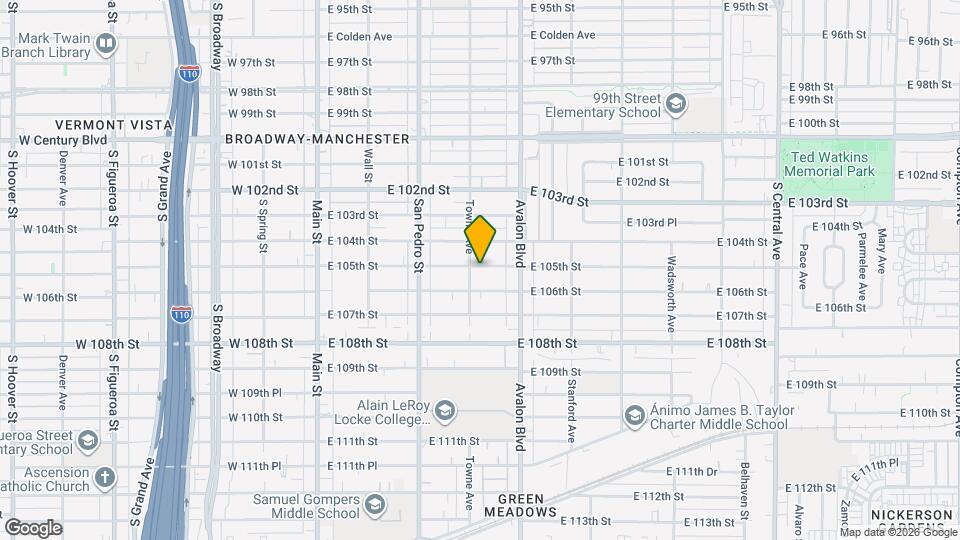 410 E 105th St Mapa y Detalles de la Ubicación