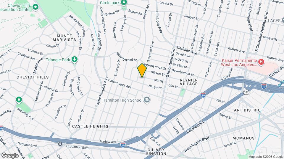 2809 S Canfield Ave Map and Location Details