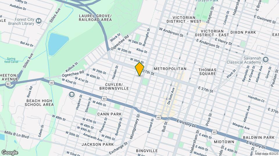 507 W 38th St Map and Location Details