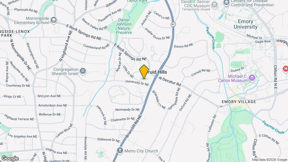 1456 University Dr NE Map and Location Details