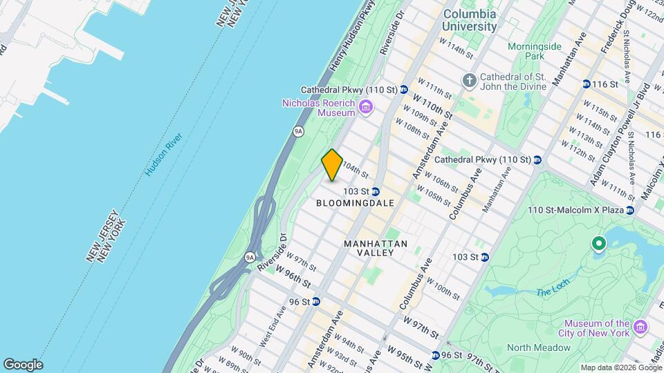 313 W 102nd St Mapa y Detalles de la Ubicación