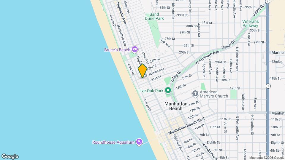 208 Marine Ave Mapa y Detalles de la Ubicación