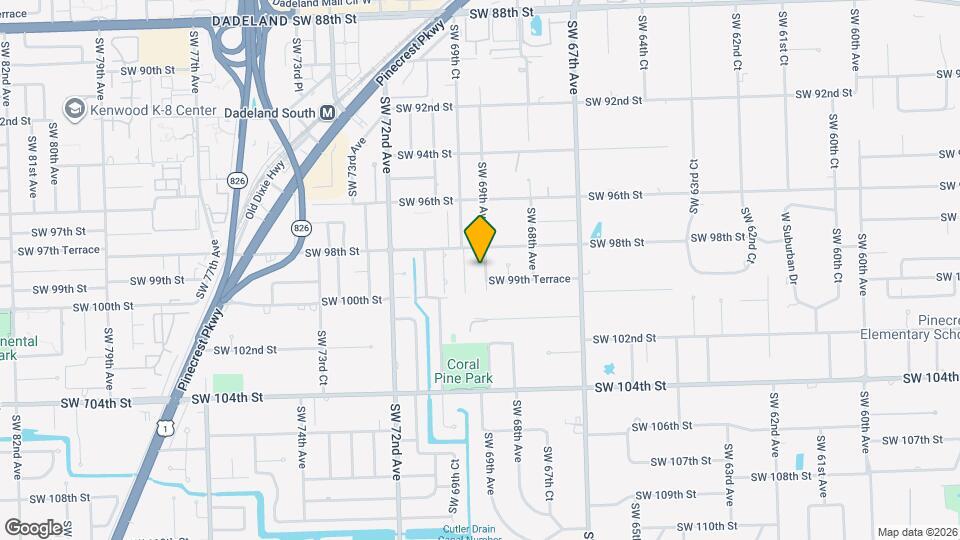 9840 SW 69th Ave Map and Location Details