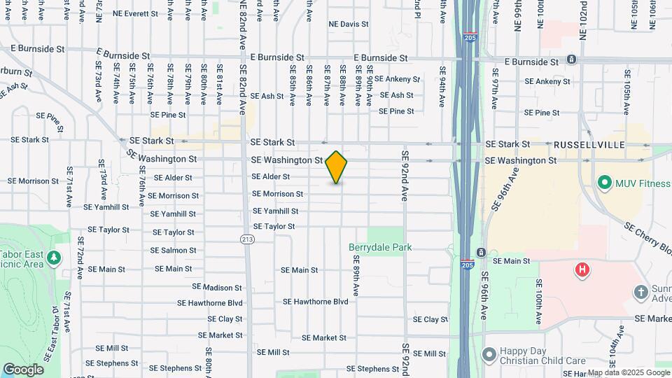 8729 SE Morrison St Map and Location Details