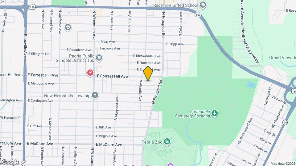 1217 E Melbourne Ave Map and Location Details