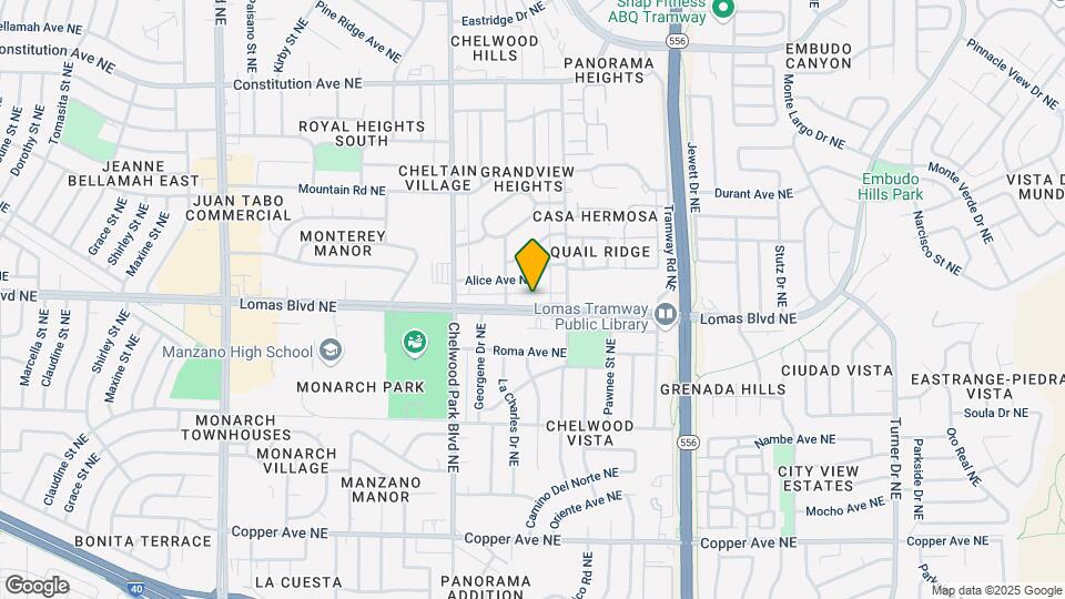 12917 Lomas Blvd NE Mapa y Detalles de la Ubicación