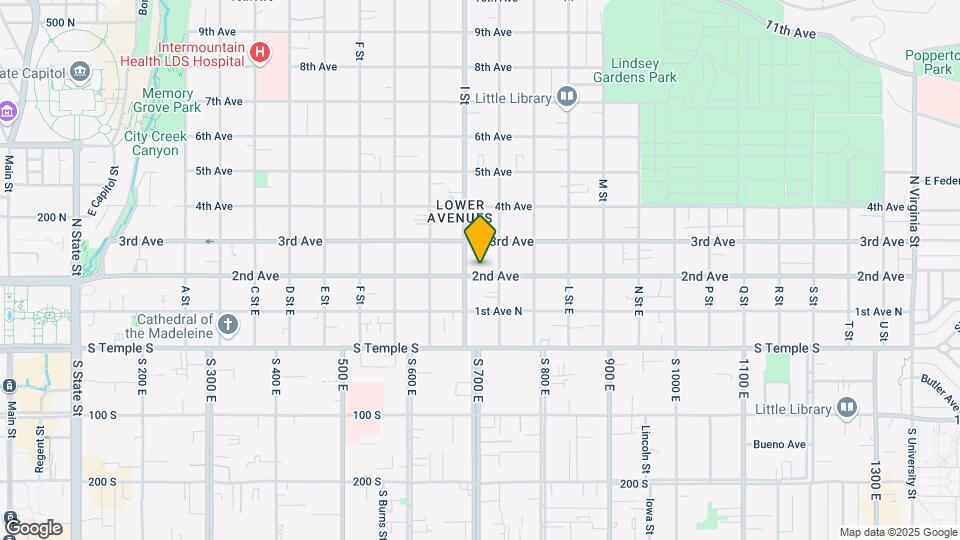 615 E 2nd Ave Mapa y Detalles de la Ubicación