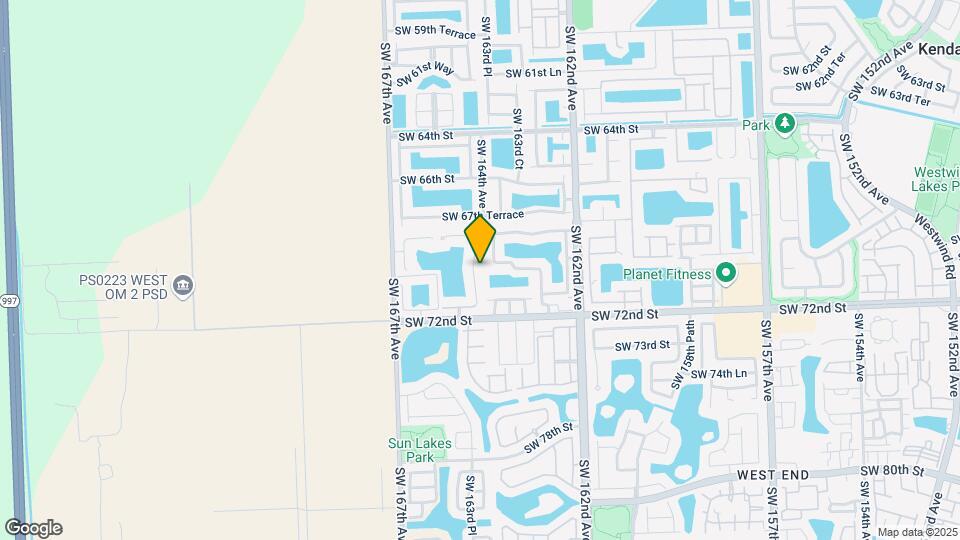 7001 SW 164th Ct Map and Location Details