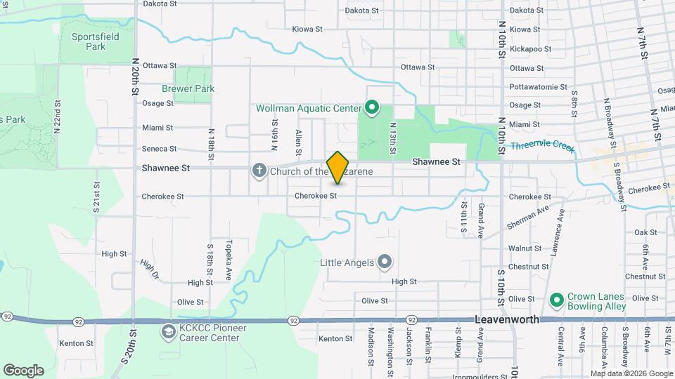 1412 Cherokee St Map and Location Details