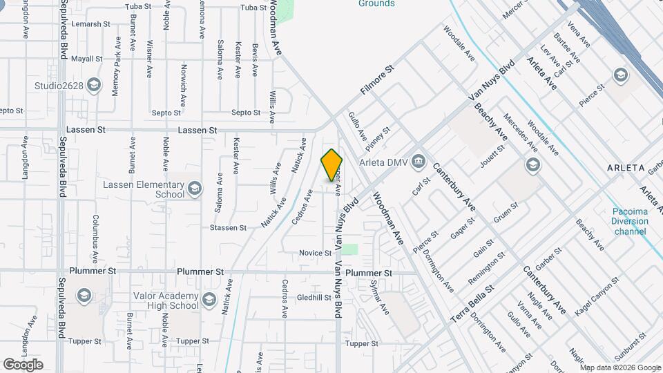 9731 Vesper Ave Map and Location Details