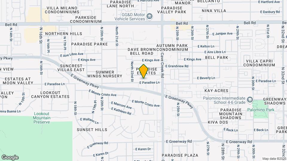 2238 E Paradise Ln Map and Location Details