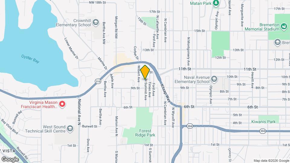 821 S Summit Ave Map and Location Details