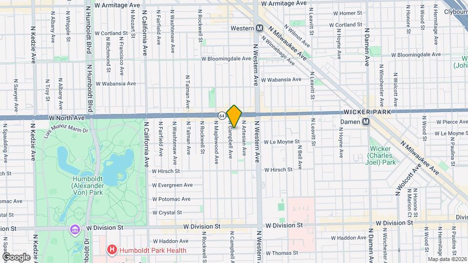 1523 N Campbell Ave, Unit 1F Mapa y Detalles de la Ubicación