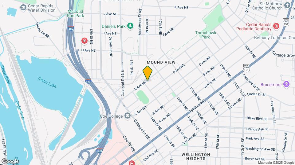 1509 E Ave NE Mapa y Detalles de la Ubicación