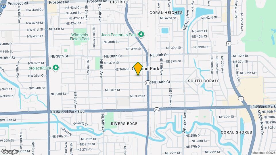 1068 NE 35th St Map and Location Details