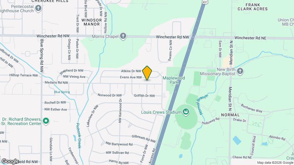 2114 Medaris Rd NW Map and Location Details