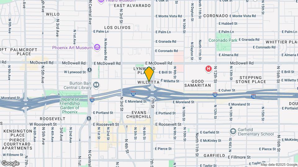 545 E Willetta St Map and Location Details