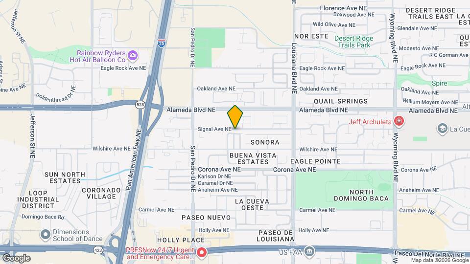 6405 La Habra Ln NE Map and Location Details