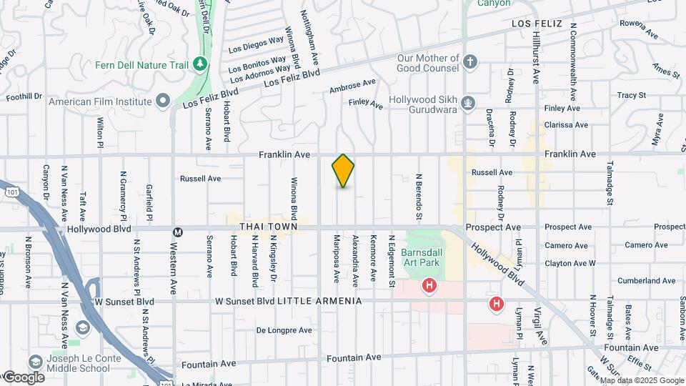 1752 N Mariposa Ave Map and Location Details