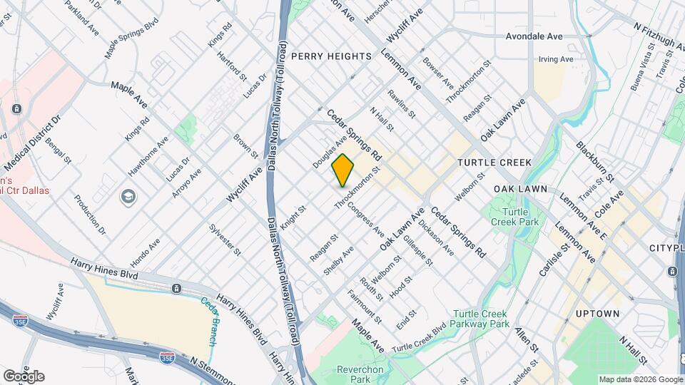 2801 Throckmorton St Map and Location Details