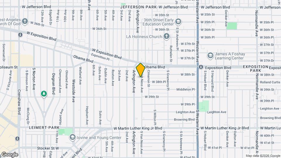 3819 S Van Ness Ave Map and Location Details