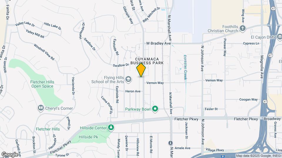 1286 Cuyamaca St Mapa y Detalles de la Ubicación
