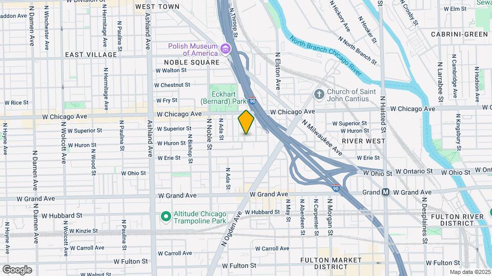 1244 W Huron St Map and Location Details