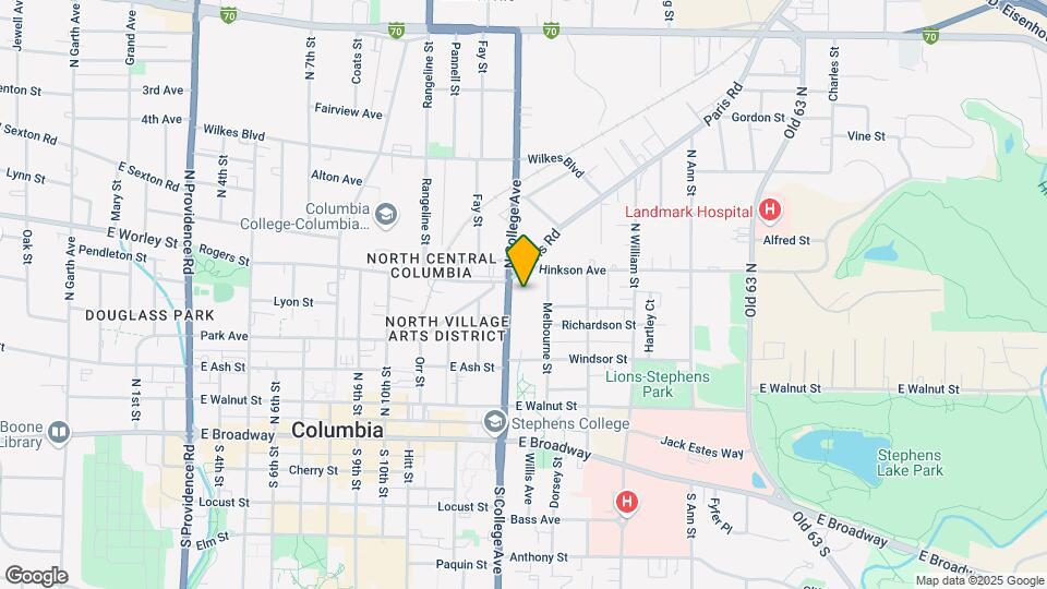 412 N College Ave Map and Location Details