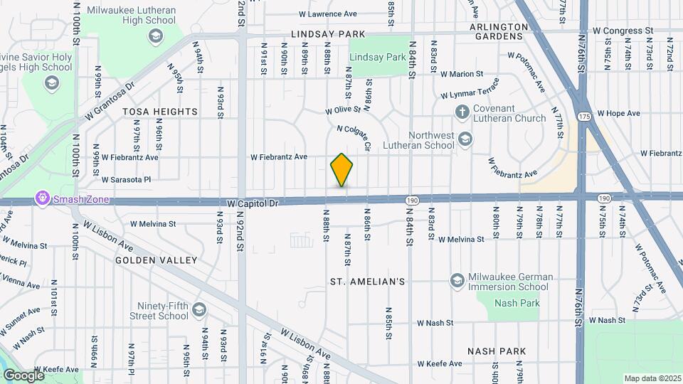 8702 W Capitol Dr Map and Location Details