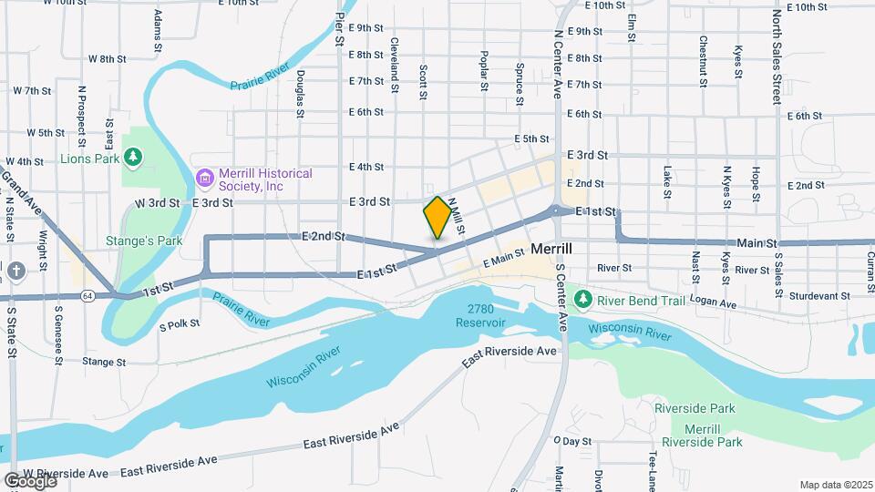 800 E 1st St Map and Location Details