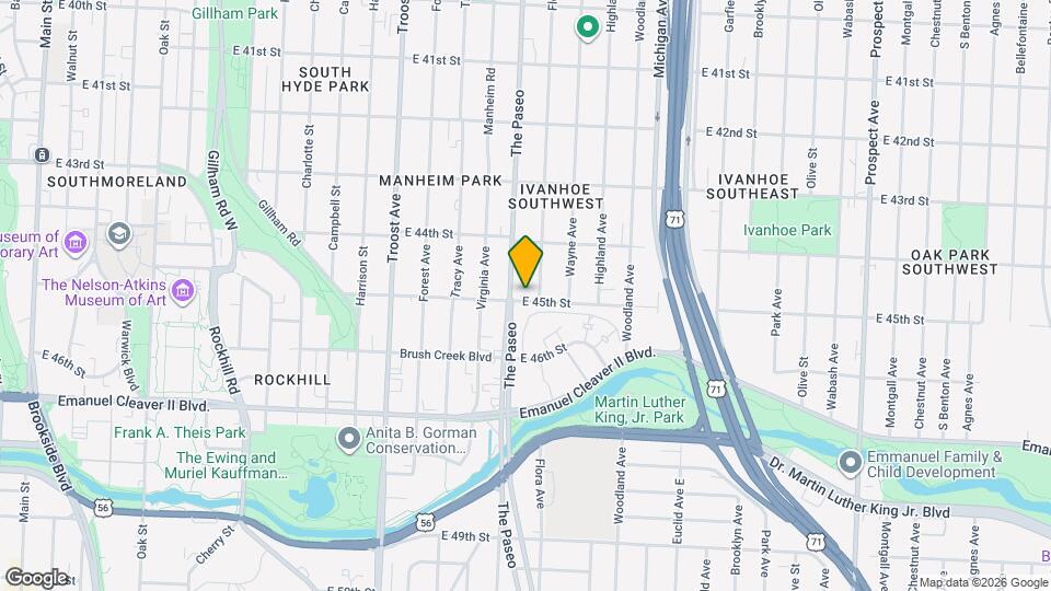 1406 E 45th St Map and Location Details