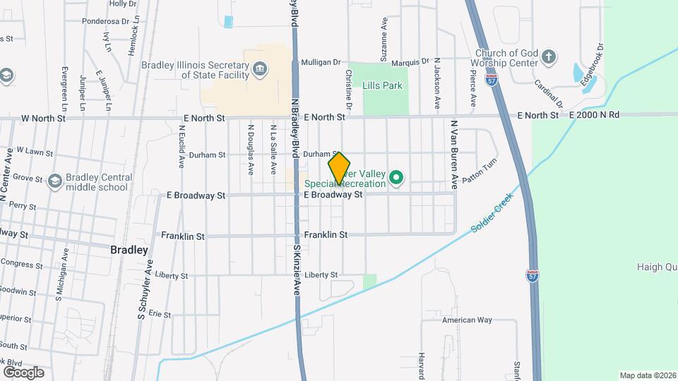 1071 E Broadway St Map and Location Details