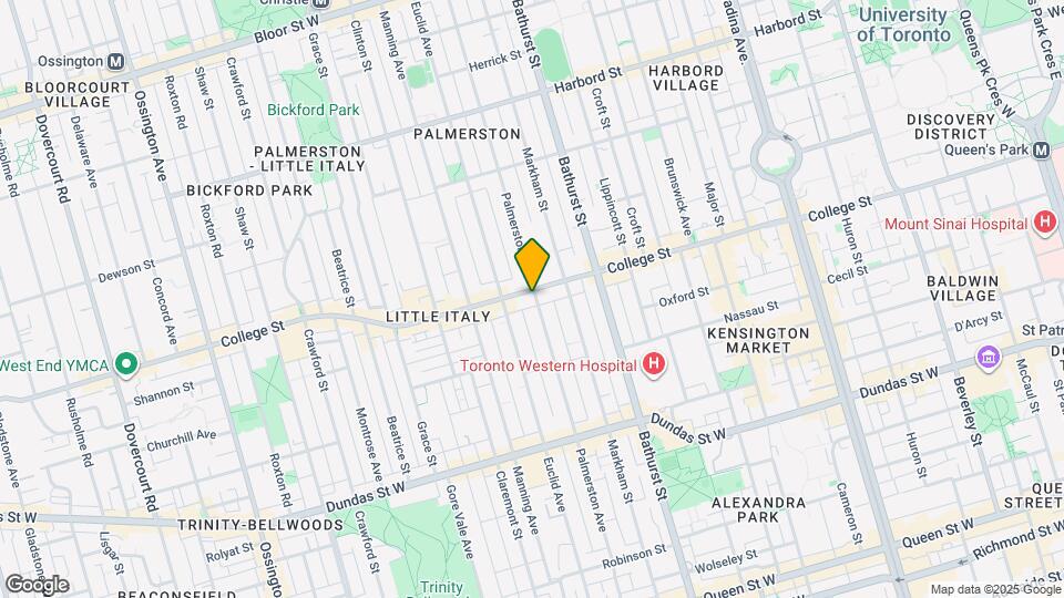 308 Palmerston Ave Map and Location Details