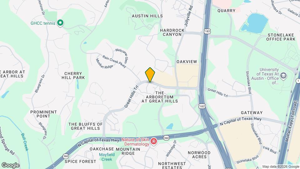 9617 Great Hills Trl, Unit 0513 Mapa y Detalles de la Ubicación