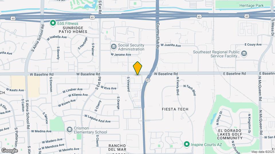 Furnished Studio-Phoenix - Mesa Map and Location Details