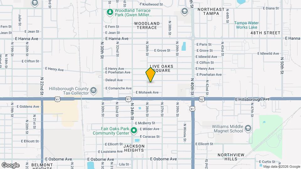 3606 E Comanche Ave Map and Location Details