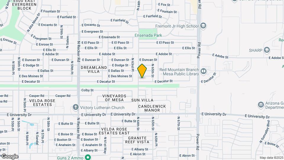 6416 E Decatur St Map and Location Details