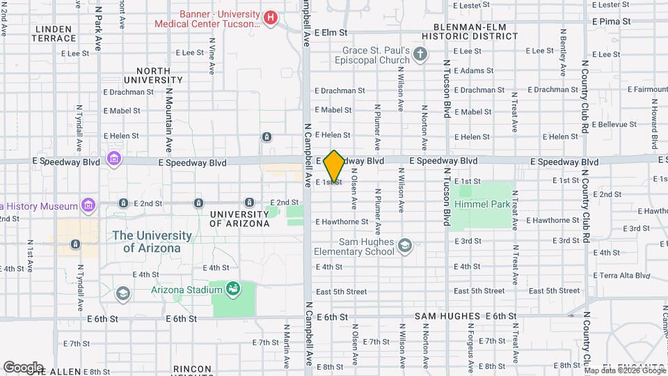 2010 E 1st St Map and Location Details