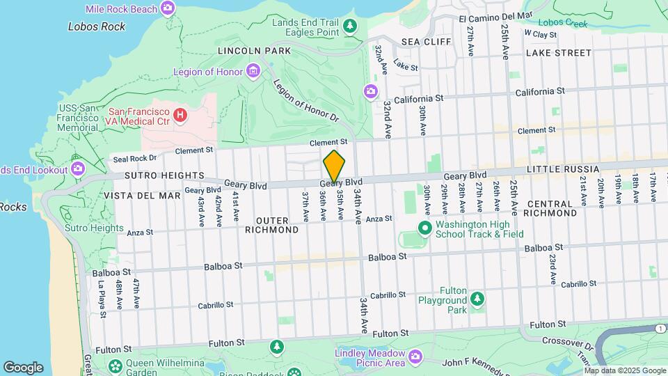 7115 Geary Blvd Mapa y Detalles de la Ubicación