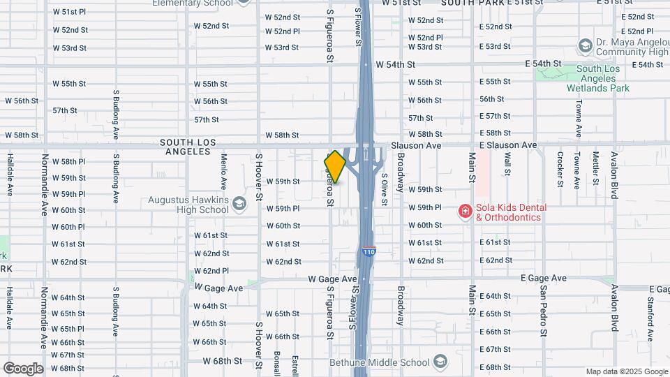5918 S Figueroa St Map and Location Details